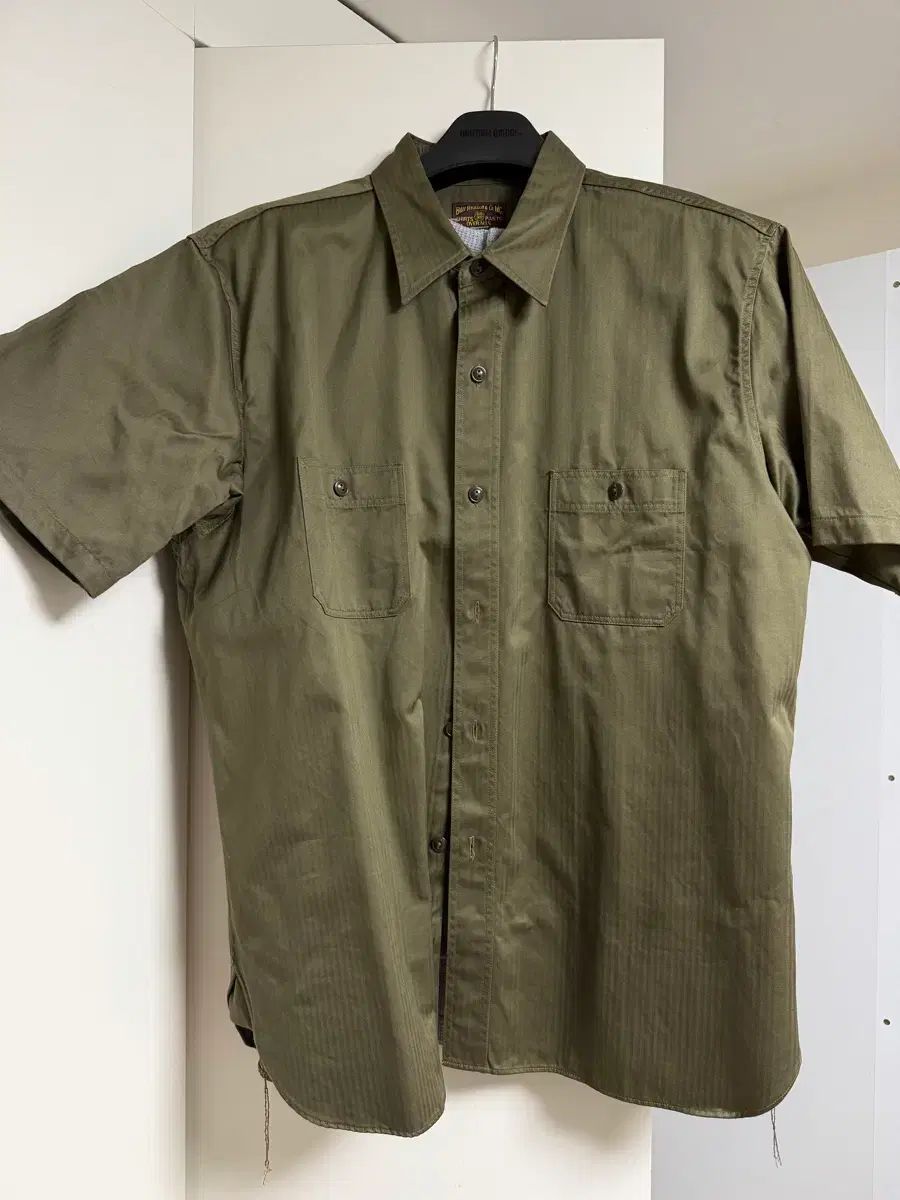 バズリクソンズ ヘリンボーン 半袖 ワークシャツ xxl