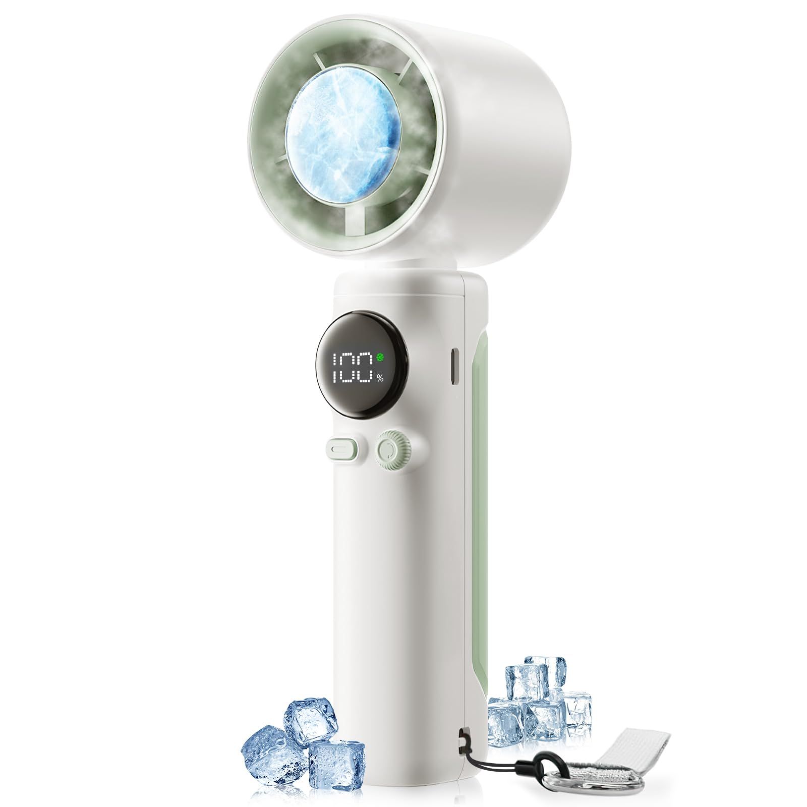 【新品】ハンディファン【2025年革新モデル・-20℃瞬間冷却】携帯扇風機 冷感プレート付き 手持ち扇風機 1?100無段階風量調節 LEDディスプレイ 5000mAh大容量 長時間連続 Type-C 充電式 小型軽量 手持ち/卓上/携帯 ス 00796a09
