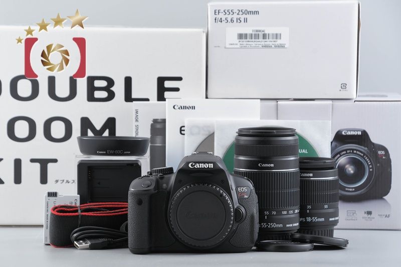 【中古】Canon キヤノン EOS Kiss X6i ダブルズームキット 元箱付き
