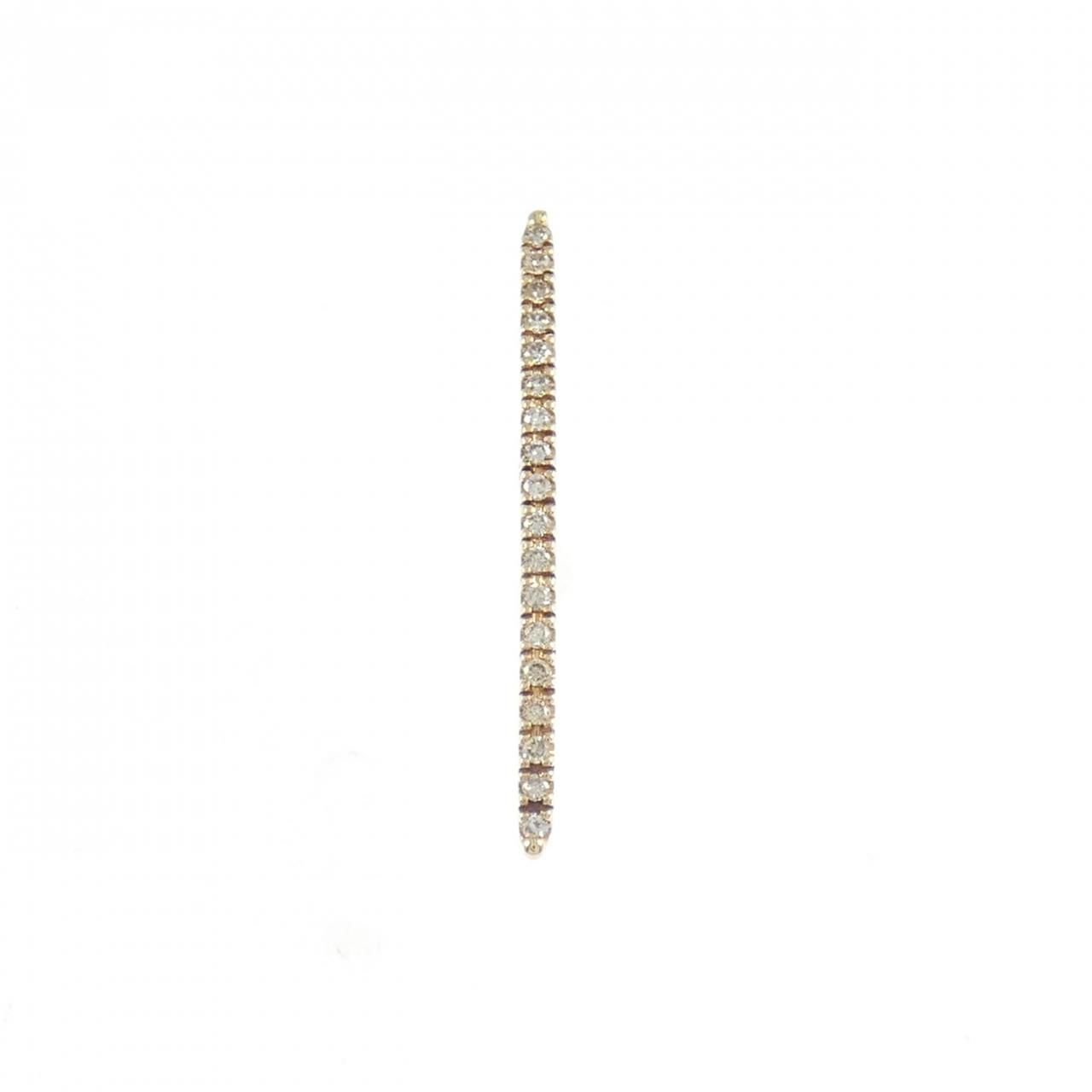ヒロタカ ゴサマー ロング バー ピアス 0.09CT 片耳