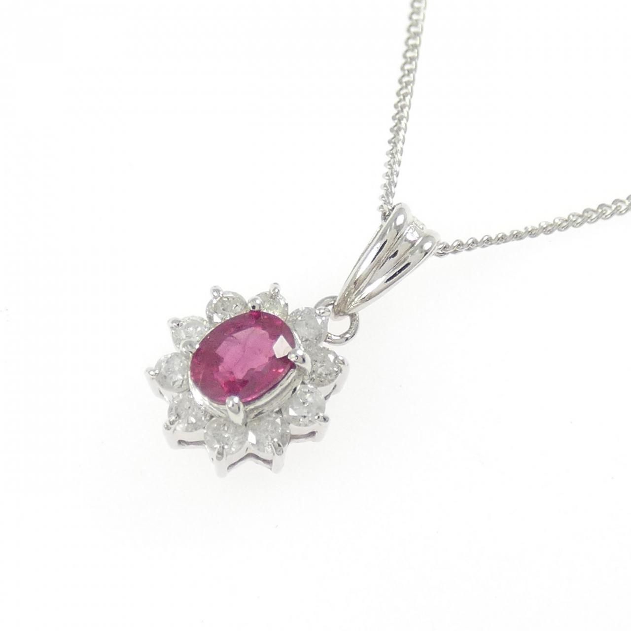 PT900/PT850 ルビー ネックレス 0.30CT - メルカリ PT900/PT850 ルビー ネックレス 0.30CT - メルカリ