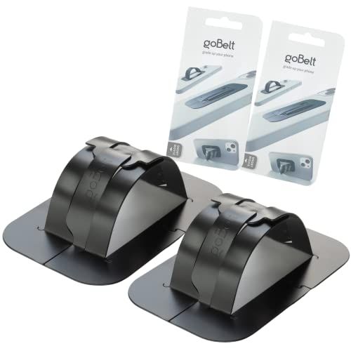 スマホリング goBelt C1 黒 薄型 1mm ワイヤレス充電対応 スマホスタンド ドイツ製 ブラック 2個 国内発送