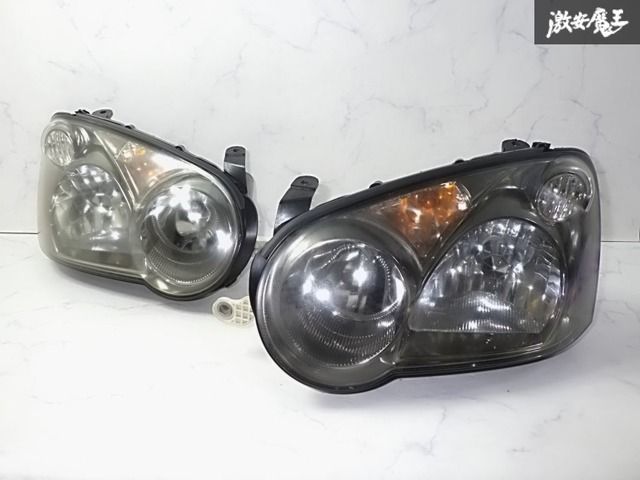 【破損無し】スバル 純正 GDA GDB GG インプレッサ WRX STI 中期 涙目 ハロゲン ヘッドライト ヘッドランプ 左右セット ICHIKOH 1719 棚