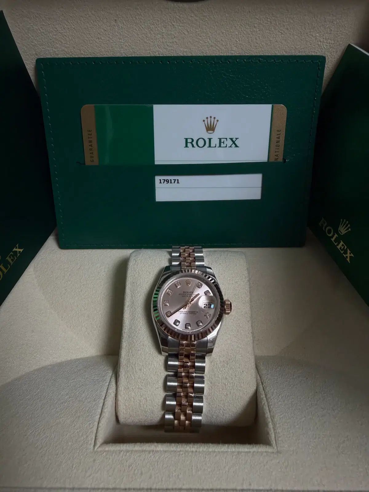 ROLEX ロレックス レディジャスト 26mm サンダーダスト 10Pダイヤモンド ジュビリー ローズゴールド コンビ