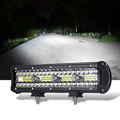 led投光器 12インチ ledライトバー 作業灯 ホワイト 80PCSチップ 12v/24v対応 広角 狭角 兼用 一体型 トラック用品 車外灯 農業機械 6000Kas