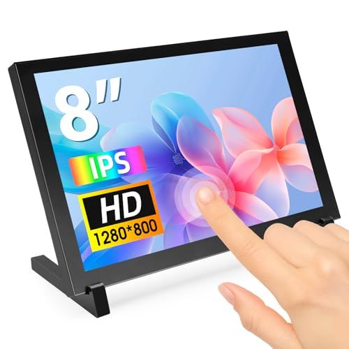 ☆新品☆ELECROW 8インチ タッチスクリーン ポータブルモニター ? IPS液晶 1280x800 解像度、Raspberry Pi 5/400/4/3、Windows 11/10/8/7、Jetson Nano 対応 ca018183