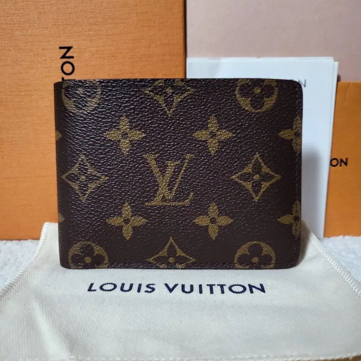 ほぼ新品/フルセット Louis Vuitton ルイヴィトン モノグラム マルチプル 二つ折り財布