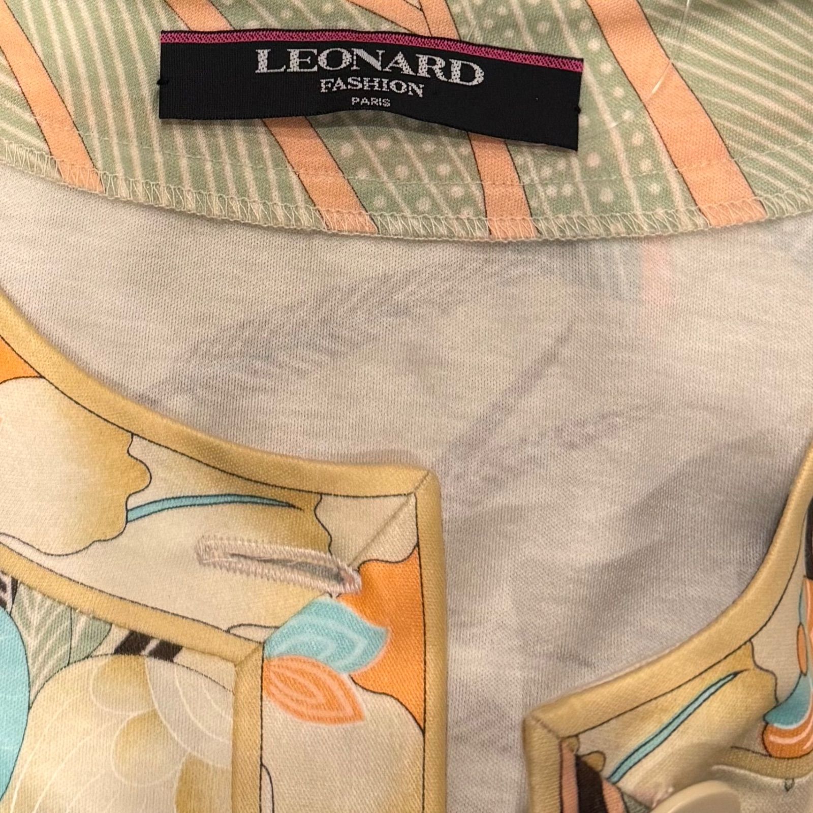 レオナール Leonard カーディガン　ポロシャツ襟　前開き レモンイエロー LEONARD レオナール コットン 長袖 イエロー カーディガン - メルカリ