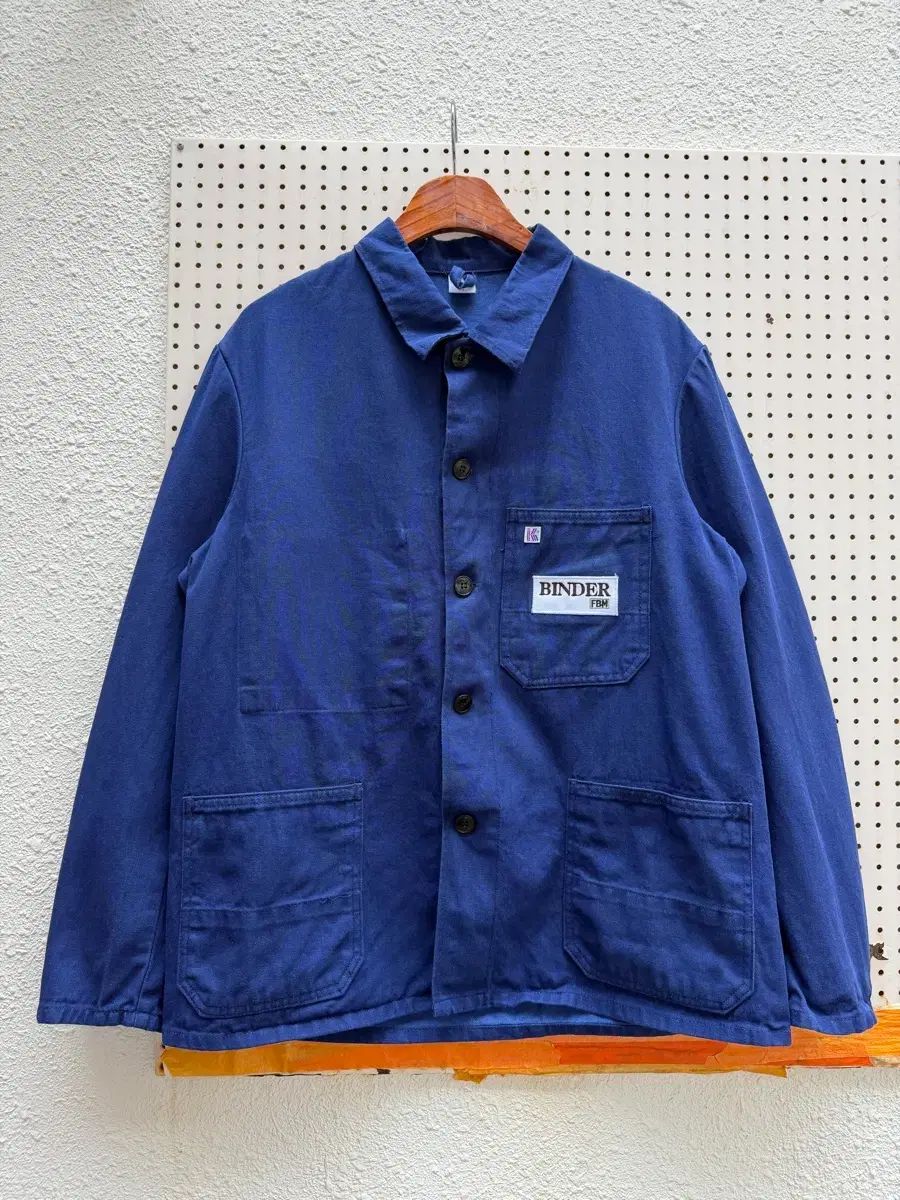 80s GERMAN BLUE DENIM UTILITY デニム フレンチワークジャケット