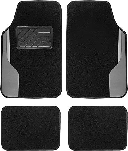 FHグループ(FH Group International) フロアマット 車用 グレー ユニバーサルフィット フルセット カラーブロックカーペット 車/SUV/トラックに適合 フロント67×33~42cm リア33×43cm 【日本正規輸入 b546fc7a