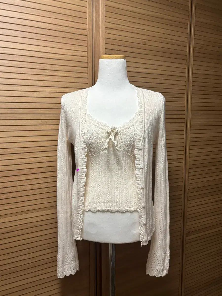 10万円台 アイボリー レース カーディガン セット論峴洞