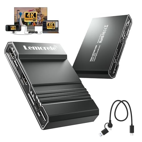 【新品】HDMI 4K キャプチャーボード Switch 2対応 4K＠60Hz TV出力/録画対応 パススルー機能 アルミニウム Lemorele キャプチャーカード ゲーム実況生配信ライブ ビデオ会議 低遅延 画面共有 リアルタイムストリ 69c12a92