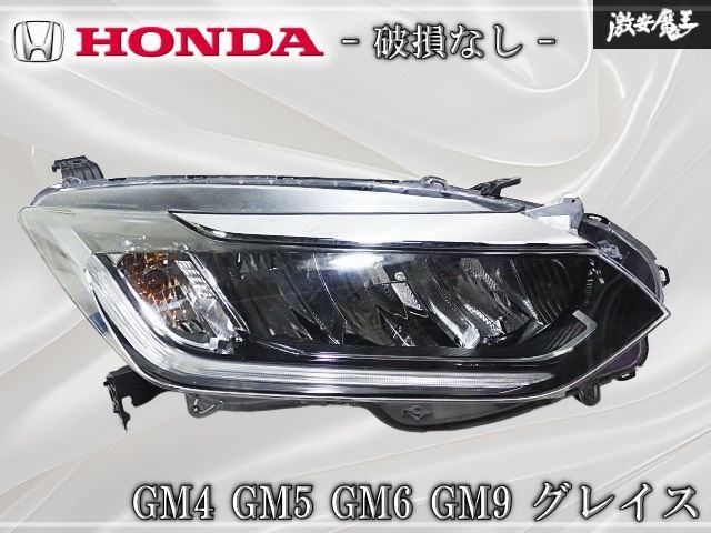 ★破損無し★ ホンダ 純正 GM4 GM5 GM6 GM9 グレイス LED ヘッドランプ ヘッドライト 右側 右 運転席側 打刻J7 STANLEY W4173 即納