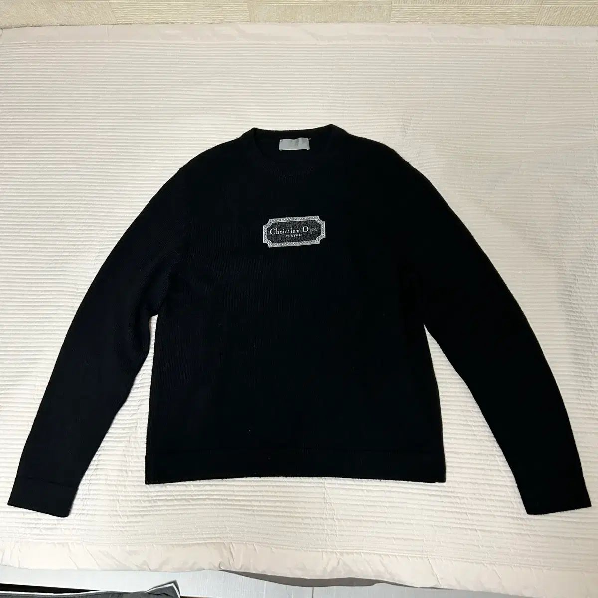 ディオール クチュール 刺繍 ロゴ カシミア ニット M