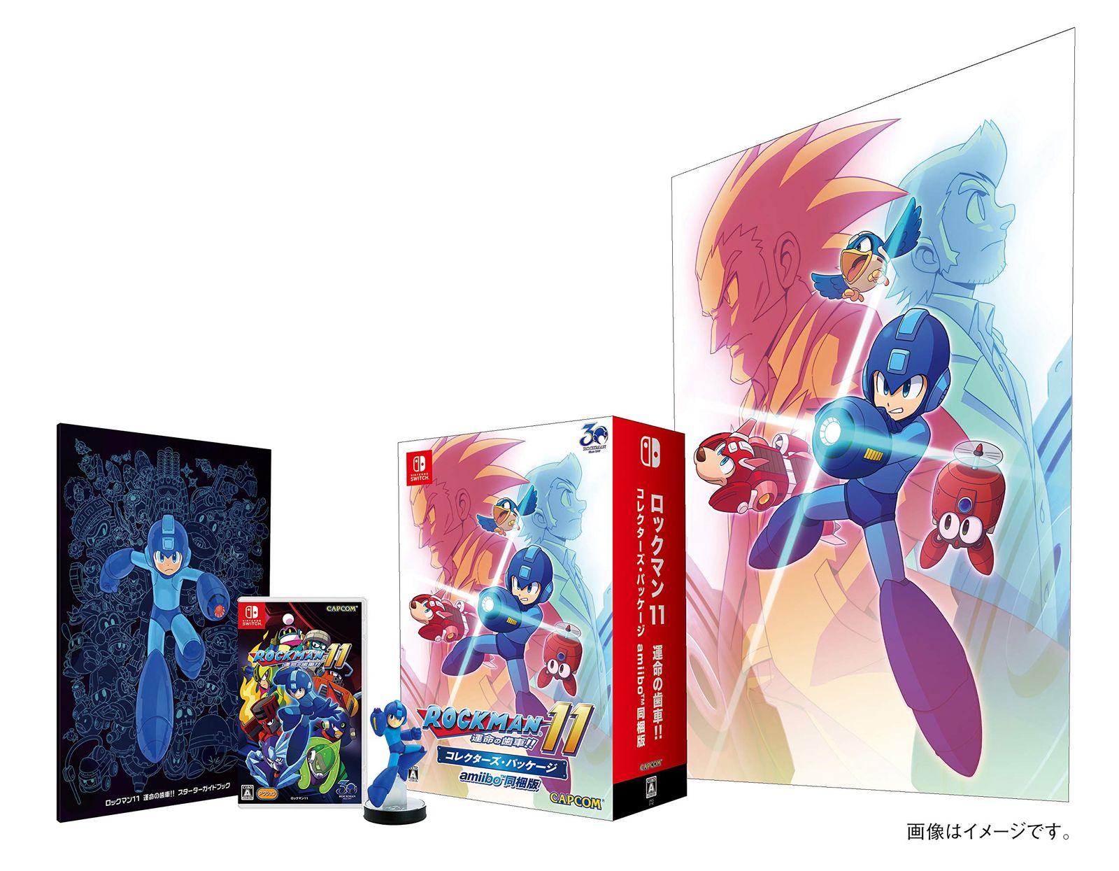 ロックマン11 運命の歯車!! コレクターズ・パッケージ amiibo同梱版 - Switch (【予約特典】『ワイリーナンバーズ・ステージ楽曲 アレンジバージョン』ダウンロード番号 同梱) [コレクターズ・パッケージAmazon限定無し] [ソフトのみ] 9,810円