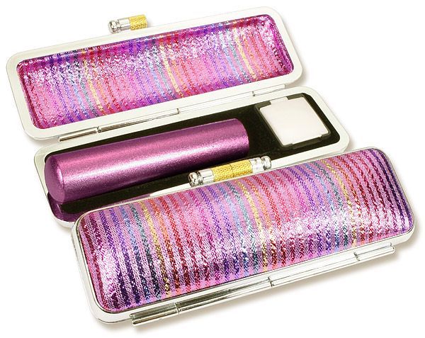 実印 女性 印鑑 15mm はんこセット メタリック天然本水牛 メタリックバイオレット 印鑑セット ケース付き アタリ シール 印鑑ケース ピンク かぐや 朱肉付き おしゃれ 旧字 特殊文字 作成 OK プレゼントやギフト 成人祝い