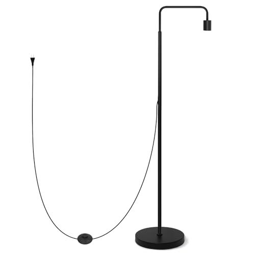 ☆新品☆Aiwode 植物育成用フロアスタンド（電球は付属しません）、E26口金セラミックソケット、四段階高さ調整、安定ベース、フットスイッチ、組立かんたん・配線工事不要、室内観葉植物の補光／家庭用照明兼用、ブラック 412c0e0a