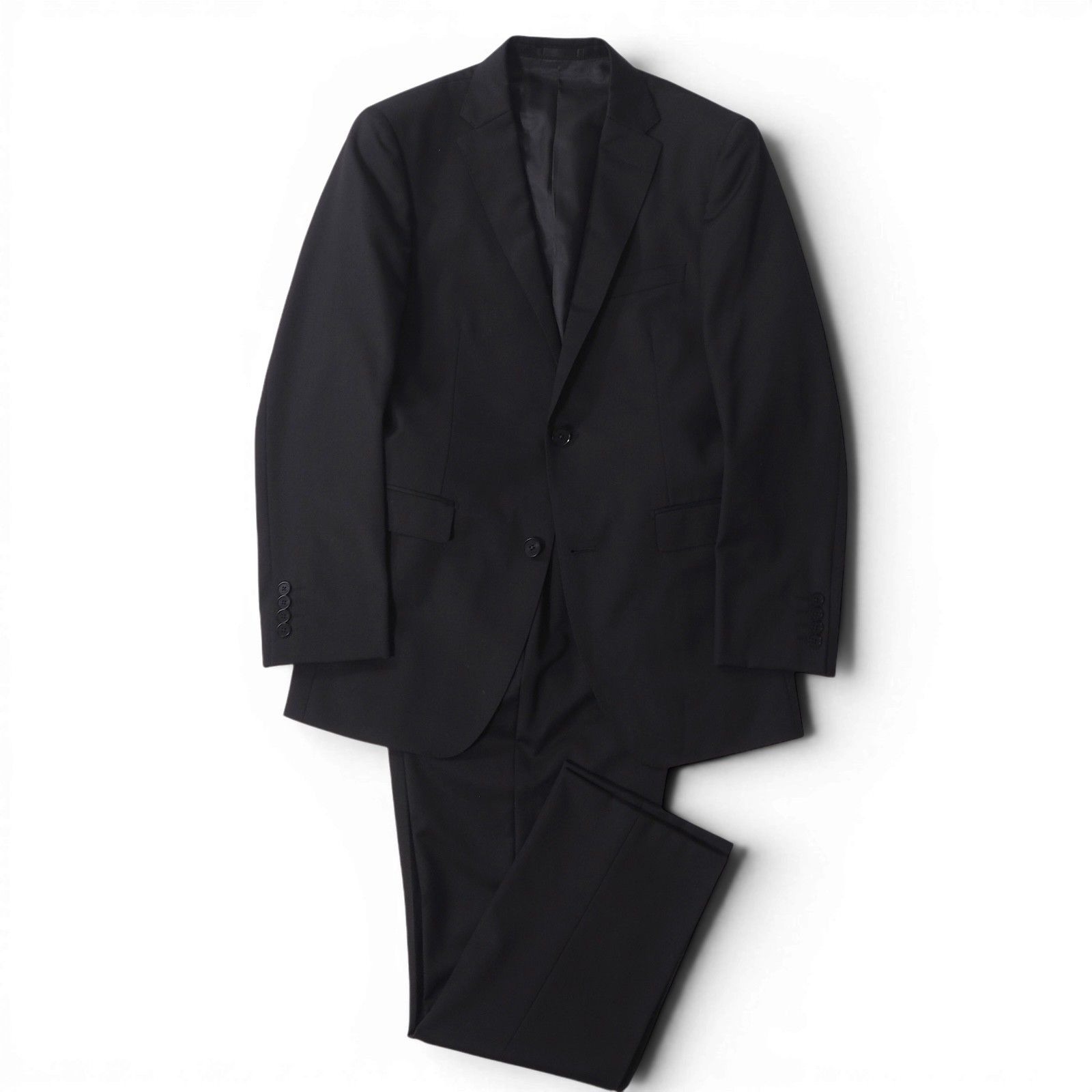 美品 バーバリー ブラックレーベル BURBERRY BALACK LABEL ウール スーツ ジャケット パンツ 40 ブラック メンズ 正規品 6-AE033