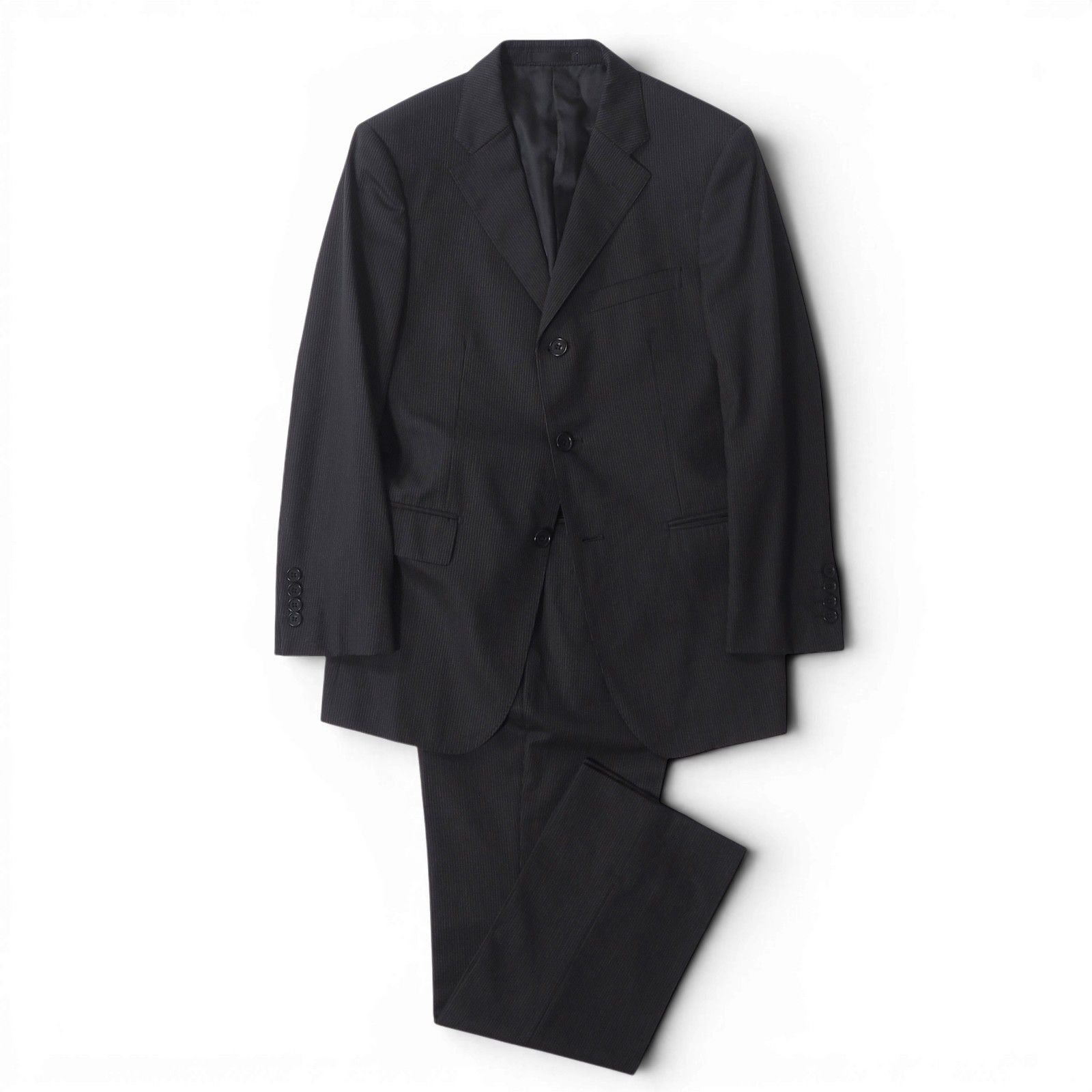 バーバリー ブラックレーベル BURBERRY BLACK LABEL ウール スーツ ジャケット パンツ 90-74-165 ダークグレー メンズ 正規品 6-OE043