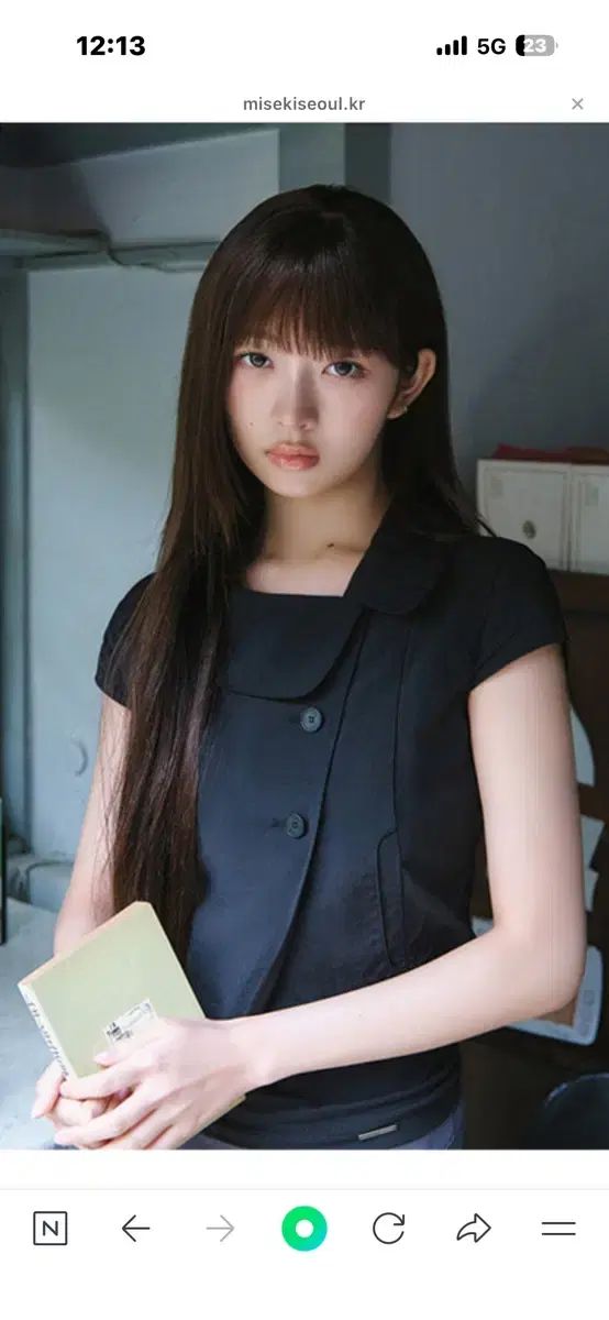 ミセキ ソウル Crop round collar jacket BLACK 1