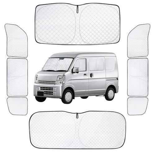 ZATOOTO SUZUKI Every DA17 車種専用 サンシェード 車用 断熱 遮光シェード 全窓目隠し 車窓日よけ 車中泊グッズ アウトドア 日除け 防災 取付簡単 収納袋付き LM03-DA17ts b1607c09
