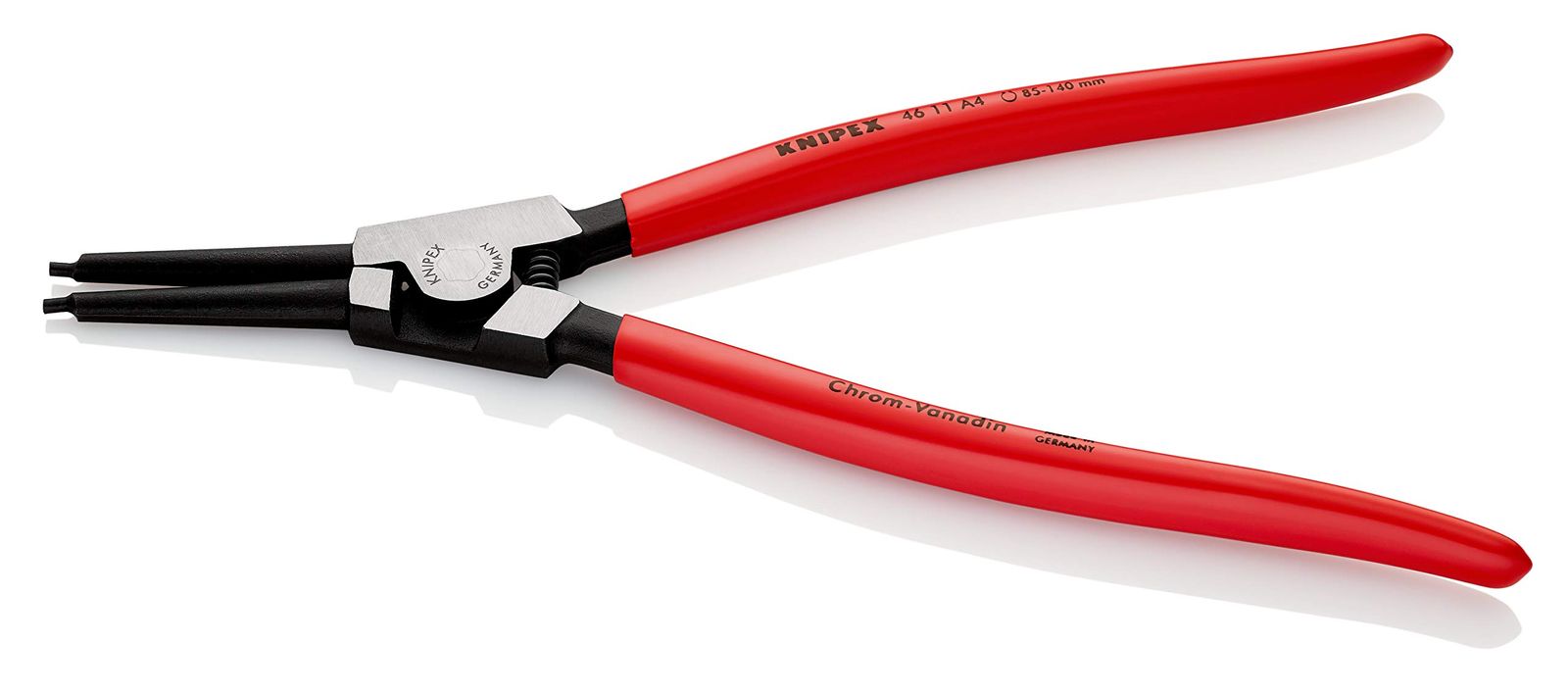 新品 クニペックス KNIPEX 軸用スナップリングプライヤー 直(SB) 4611-A4