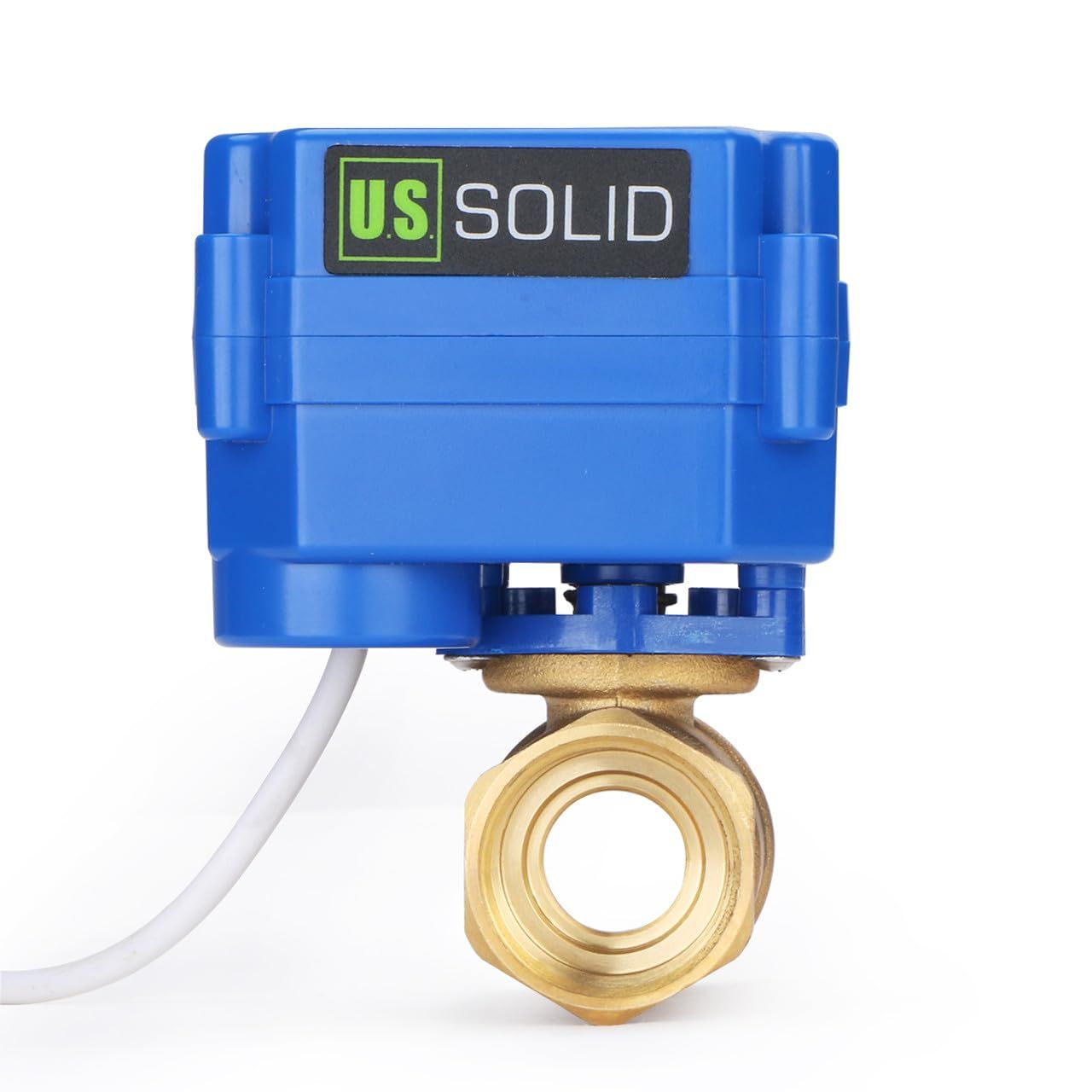 新品 U.S. Solid 電動ボールバルブ 9-24V AC/DC 電気ボール弁、2線自動復帰、レデューストボア、ノーマルオープン (真鍮 Gタイプの内ネジ 3/4 DN20)