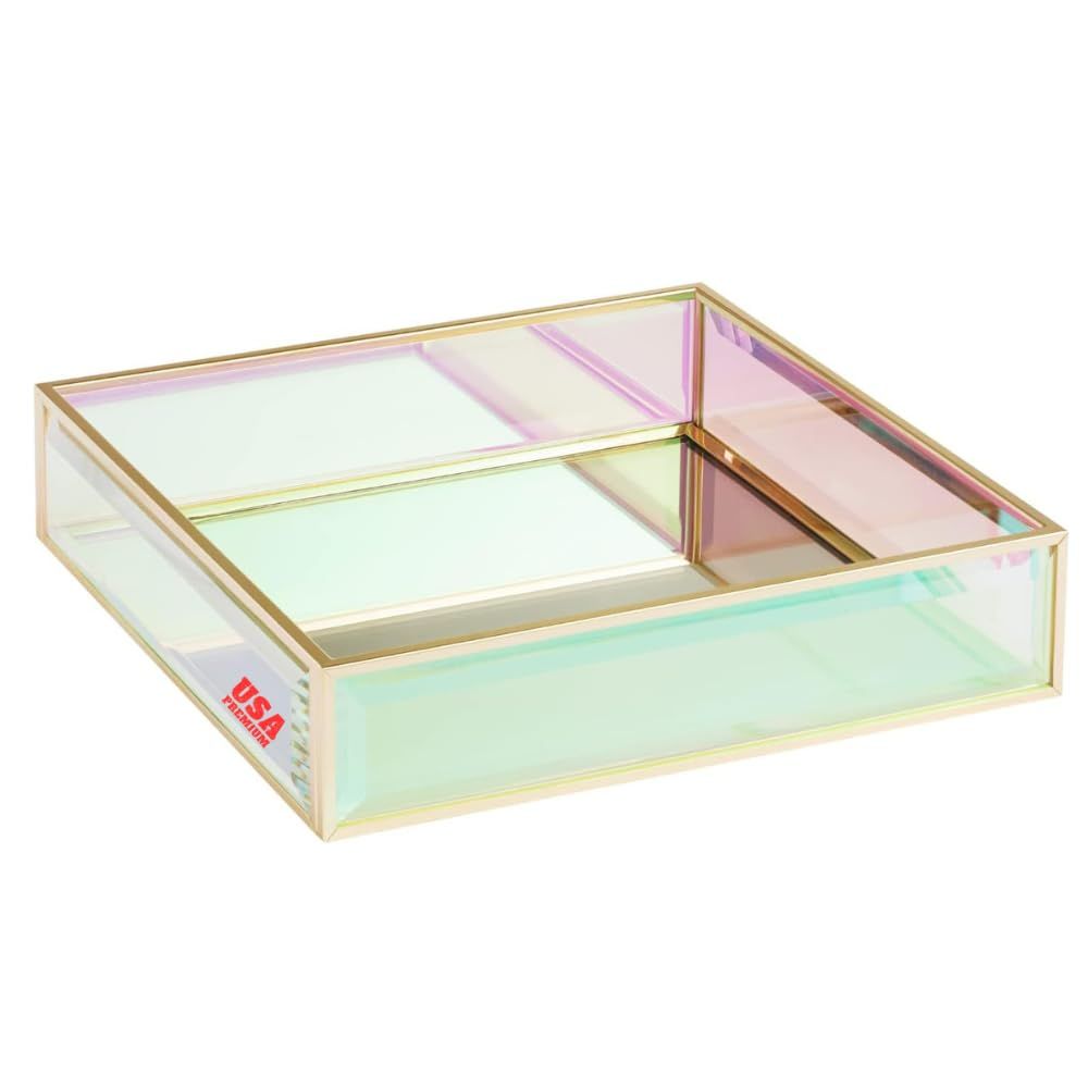 新品 Moosy Life AB66 Aurora Borealis 装飾ミラートレイ 香水フレグランスジュエリー用 7x7x1.5インチ