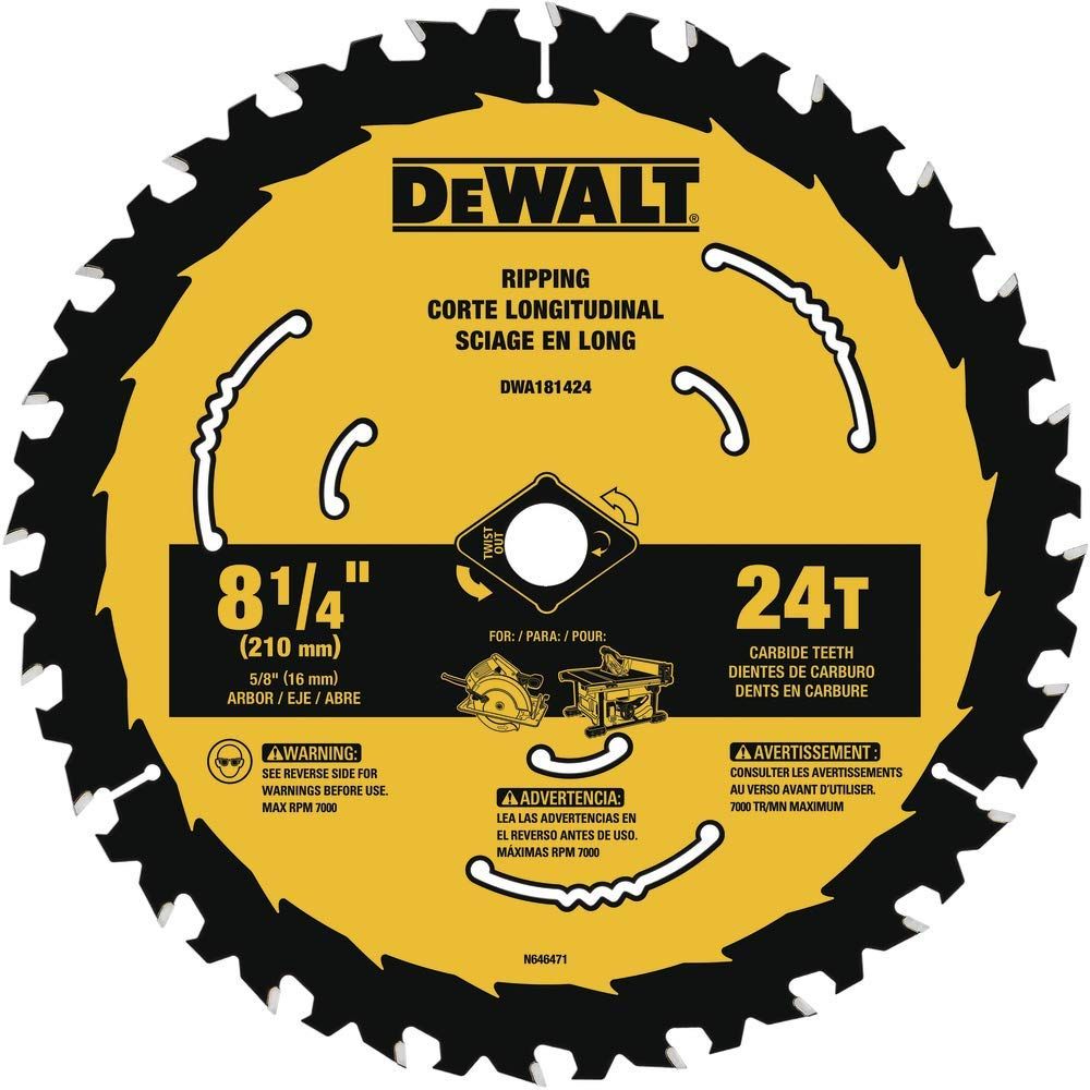 新品 Circular Saw Blade 24T 8-1/4-In. -DWA181424