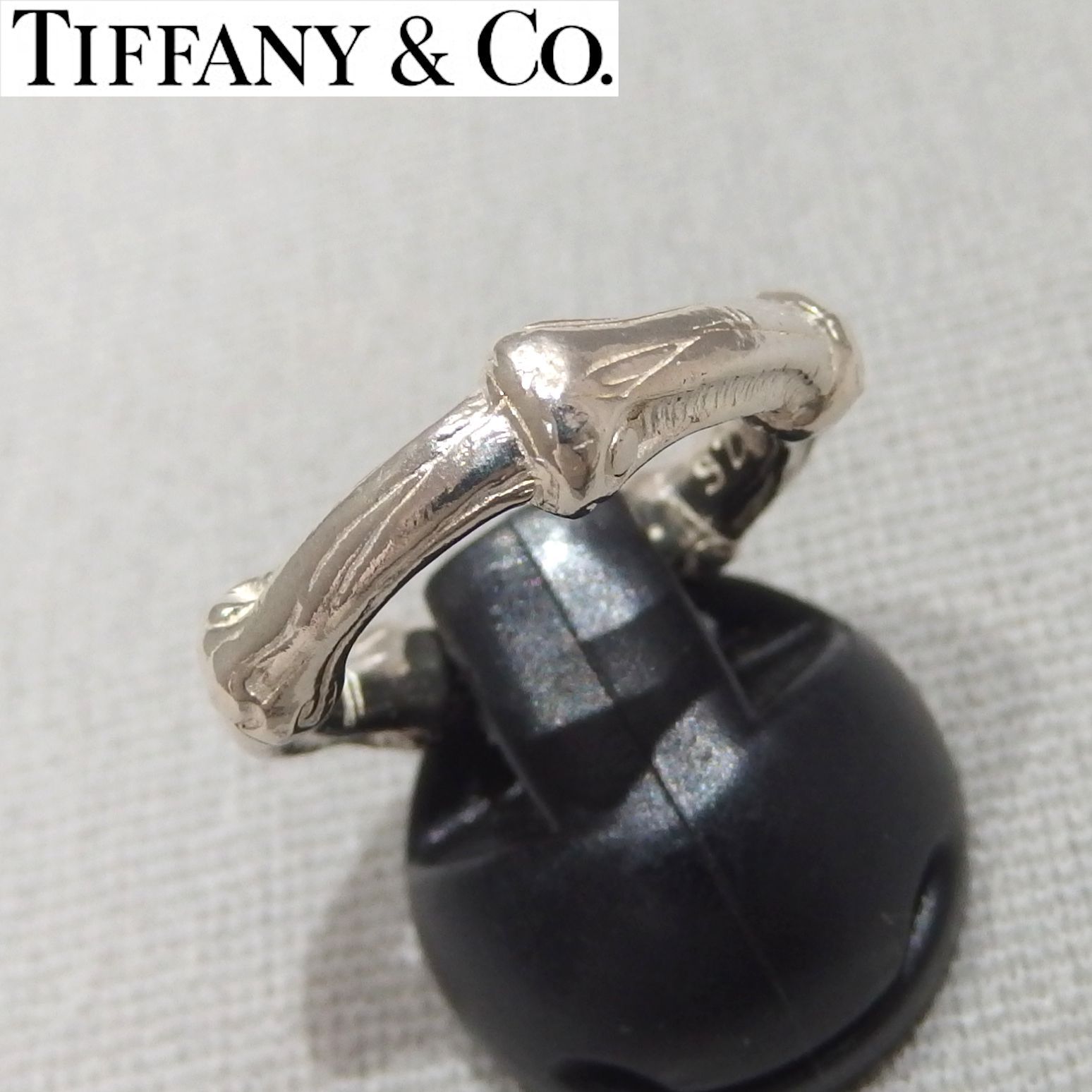 美品★TIFFANY&Co バンブー リング SV925 シルバー 約7号 指輪 ティファニー★