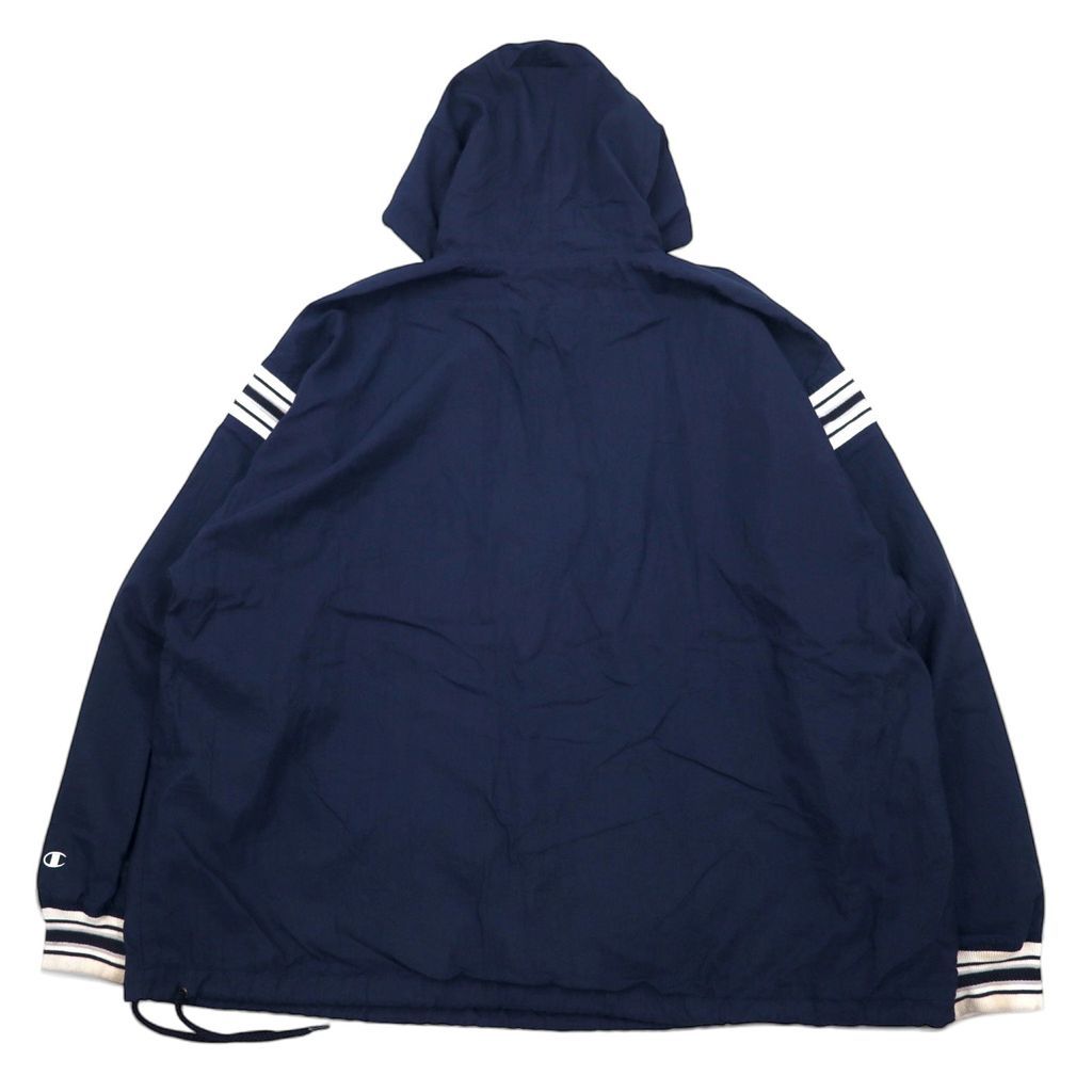 Champion 90年代 ハーフジップ アノラックパーカー XXL ネイビー