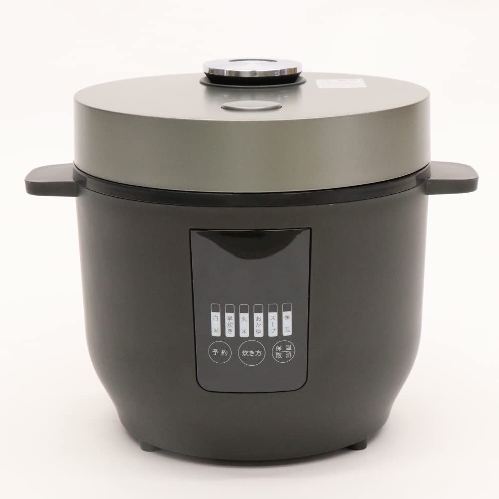新品 【ヒロコーポレーション】コンパクトライスクッカー 3合炊き HK-RC03 WH/BK 炊飯器 (ブラック)