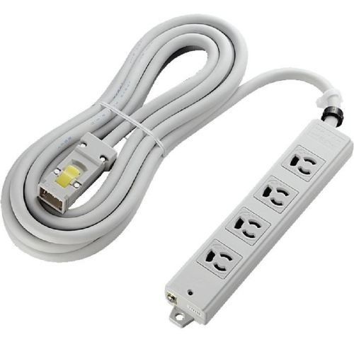 新品 エレコム 電源タップ EU RoHS指令準拠ハーネス仕様工事用タップ3P4口 5m(ライトグレー) T-WHRM3450LG/RS