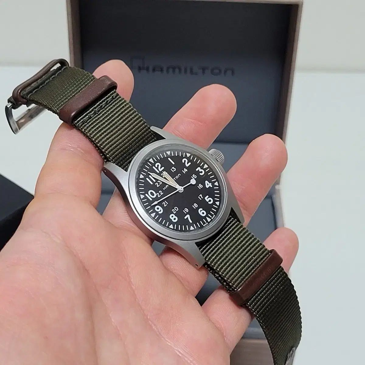 ハミルトン カーキフィールド メカニカル 38mm NATOバンド メタルブレスレット