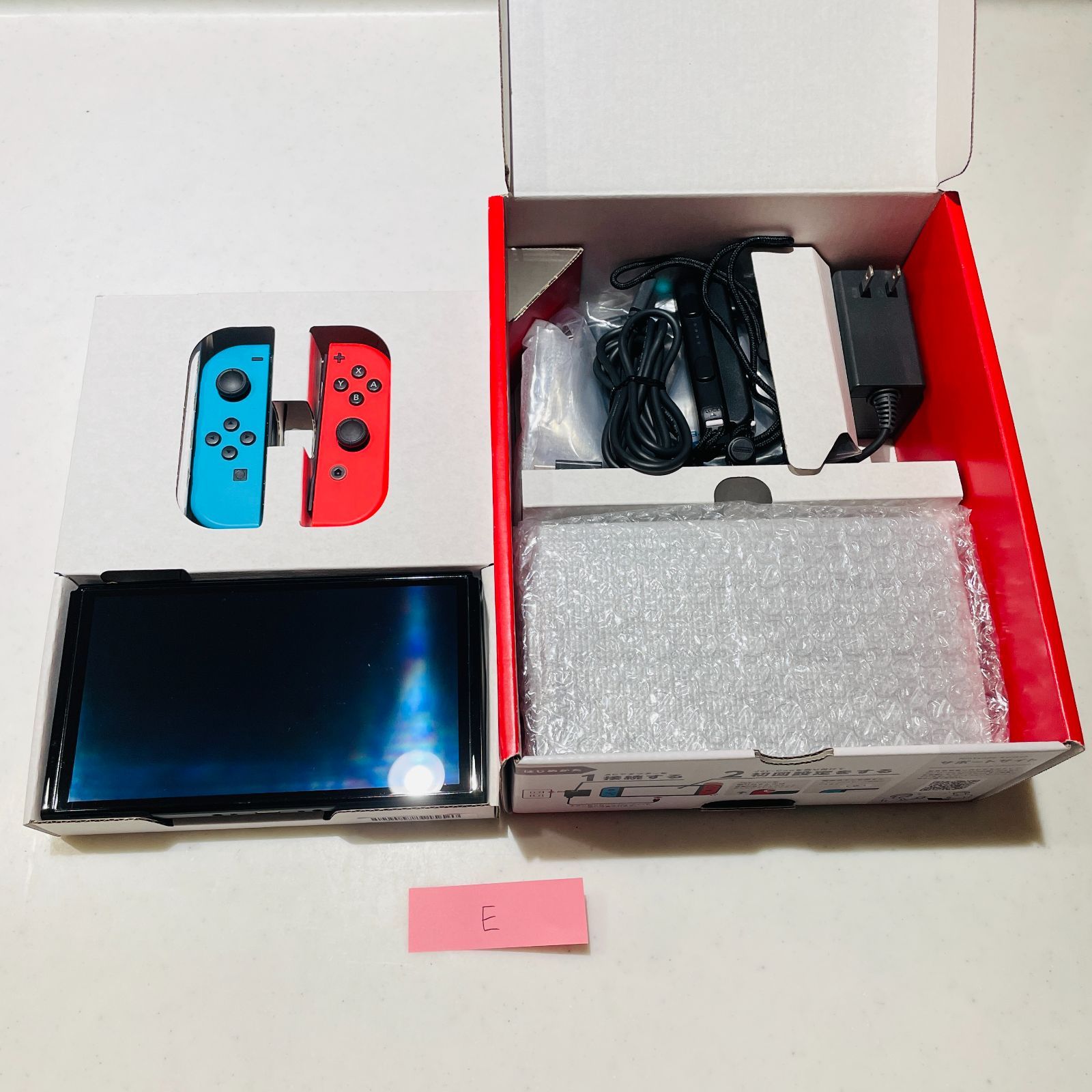 美品 Switch 有機ELモデル ネオン 液晶無傷 動作良好 OLED 付属品完備 