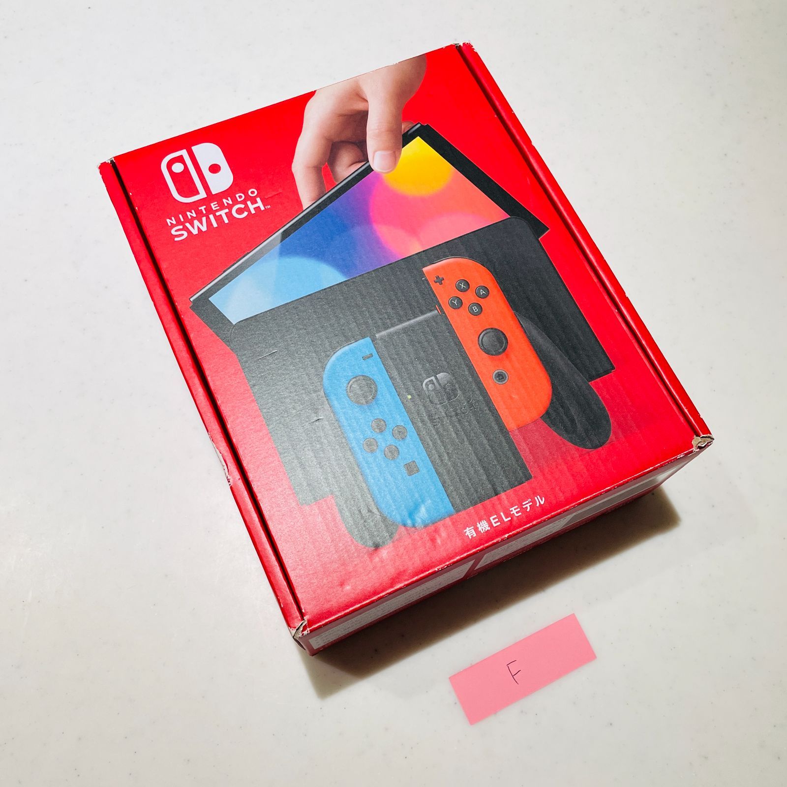 Switch 有機ELモデル ネオン 動作良好 OLED 画面若干のスレあり 外箱