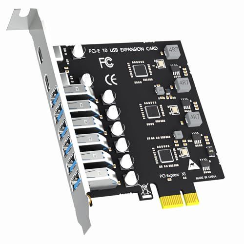 GLOTREND U6A2C PCIe USB 拡張カード 8 ポート USB3.2 GEN1【Type-C×2+Type-A×6】Windows/Linux 対応（Mac OS 非対応）as