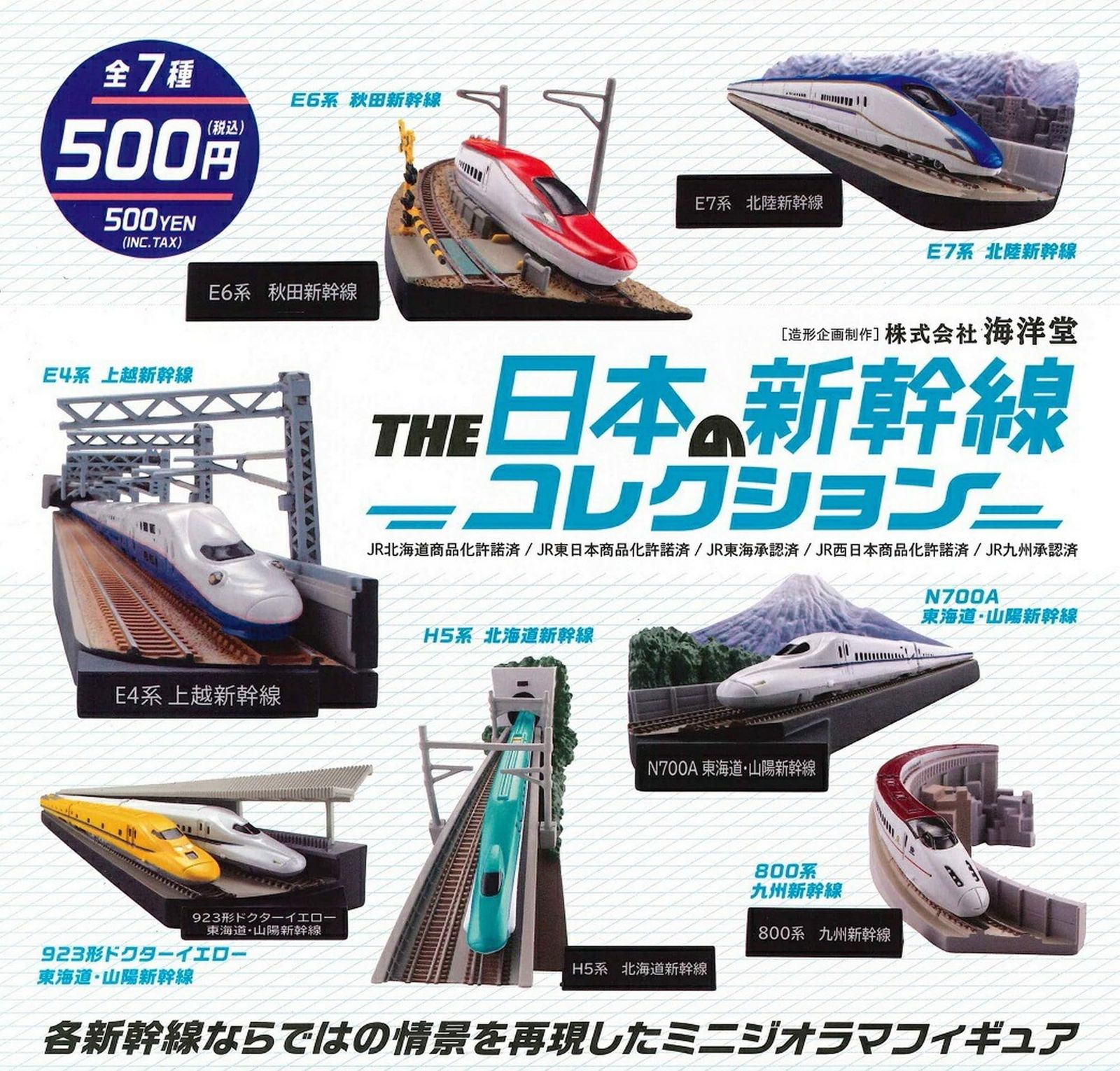 新品 ケンエレファント THE 日本の新幹線コレクション カプセル版 × 全7種セット フルコンプ ガチャガチャ カプセルトイ