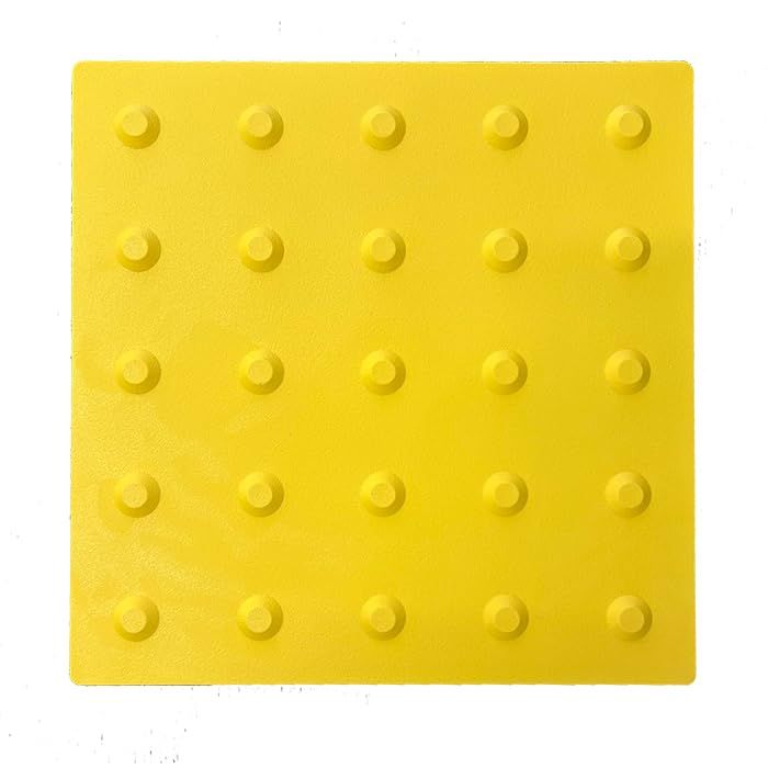 新品 アラオ(Arao) 黄 エラストマー樹脂 300角 裏面粘着テープ付き ノンスリップ形状 ポイント 誘導 視覚障害者 ブチルゴム JIS規格適合