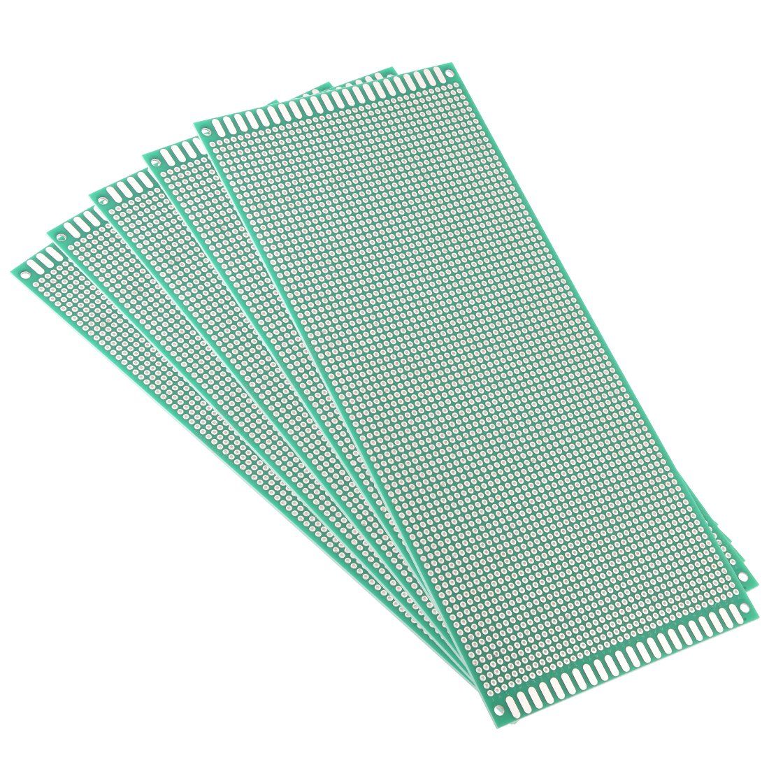 新品 uxcell ユニバーサルボード PCBボード 両面プロトボード ガラス繊維板 ストリップボード 10x22cm 5個入り