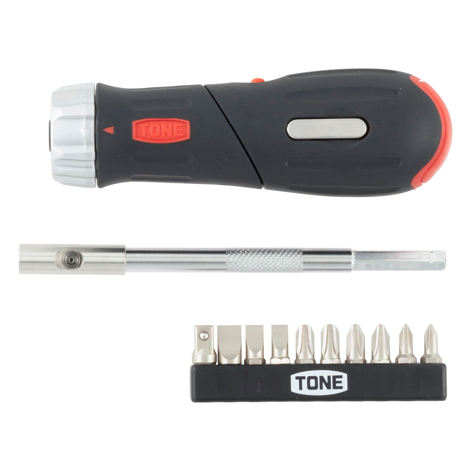 トネ(TONE) ラチェットドライバーセット RD10S ビット差込 &6.35mm(1/4