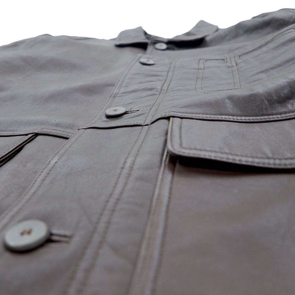 Vintage Lamb Leather Car Coat 90年代 ラムレザー カーコート M