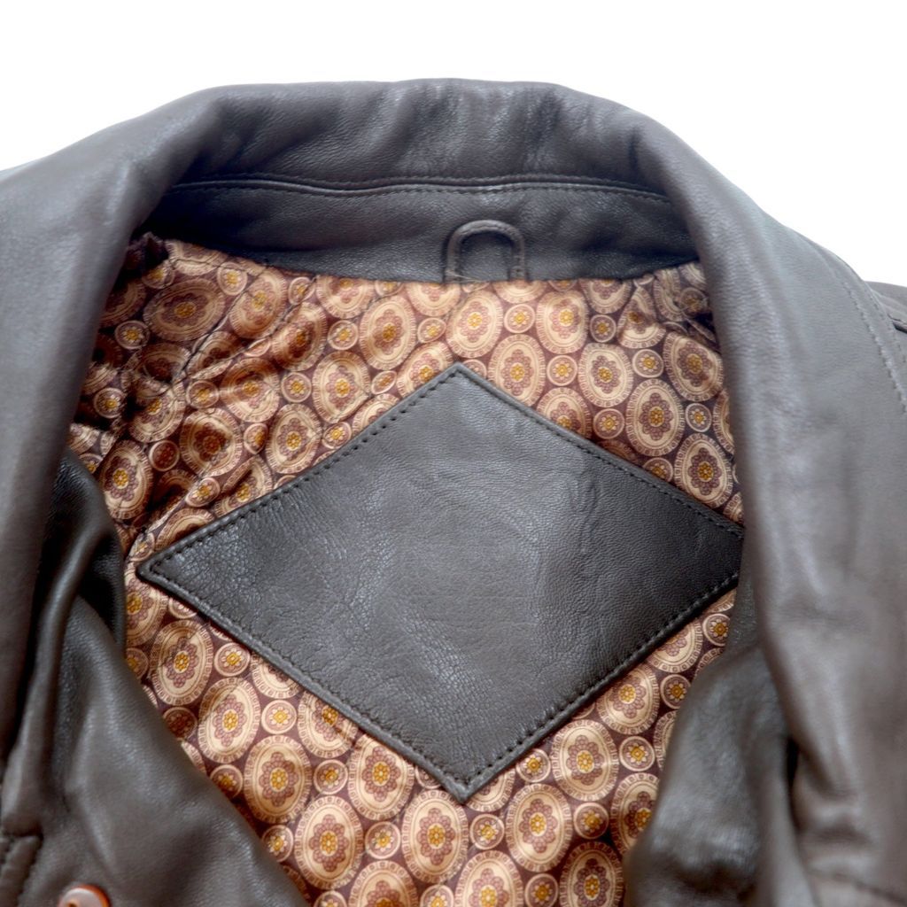 Vintage Lamb Leather Car Coat 90年代 ラムレザー カーコート M