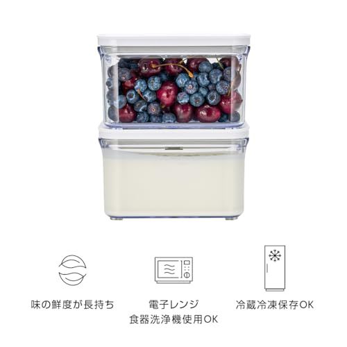 VAKUEN プレミアム真空保存容器 2個セット, バルブ式で簡単開閉, BPA