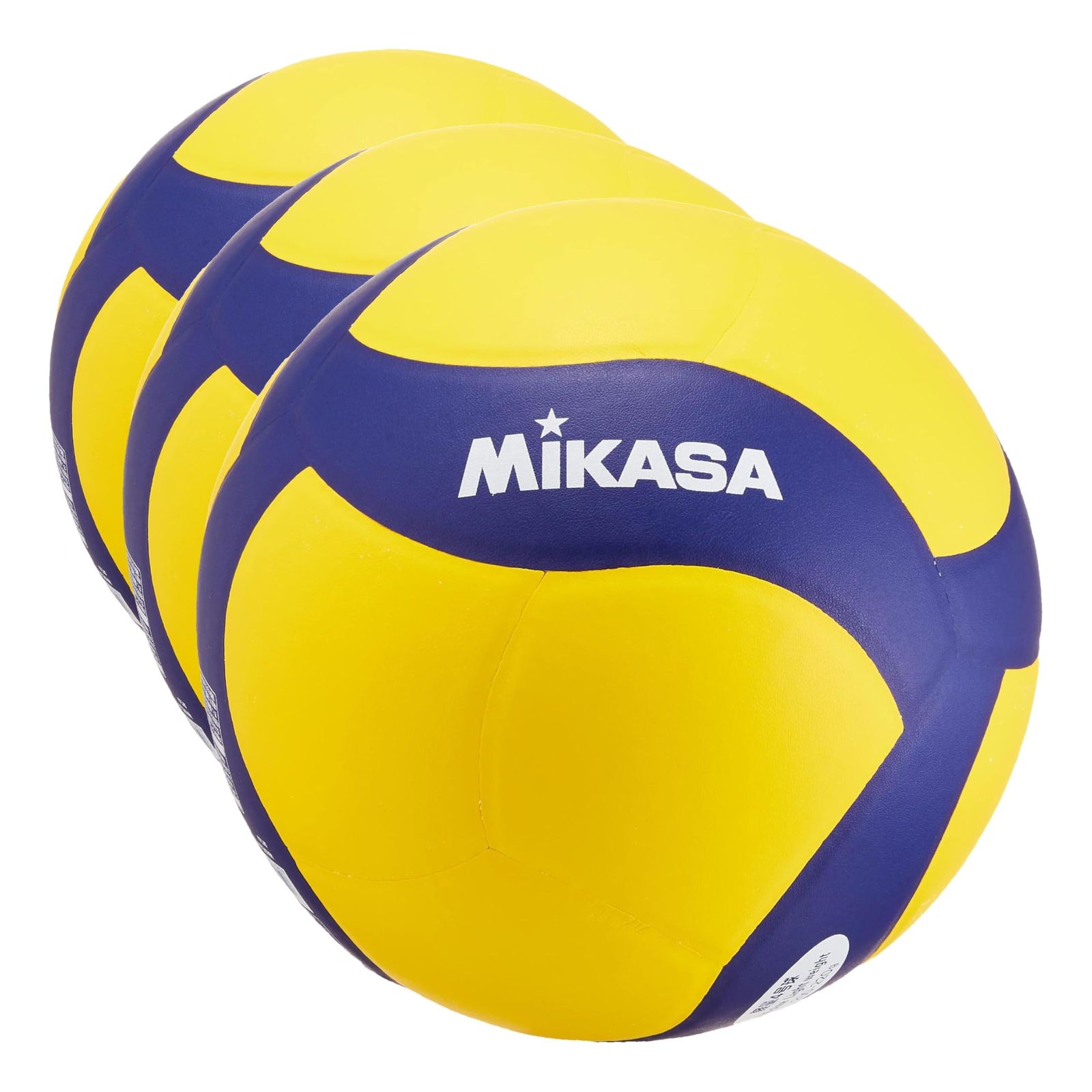 新品 ミカサ(MIKASA) バレーボール 練習球 軽量4号 小学生用 イエロー/ブルー V430W-L 推奨内圧0.3(kgf/?) (× 3)