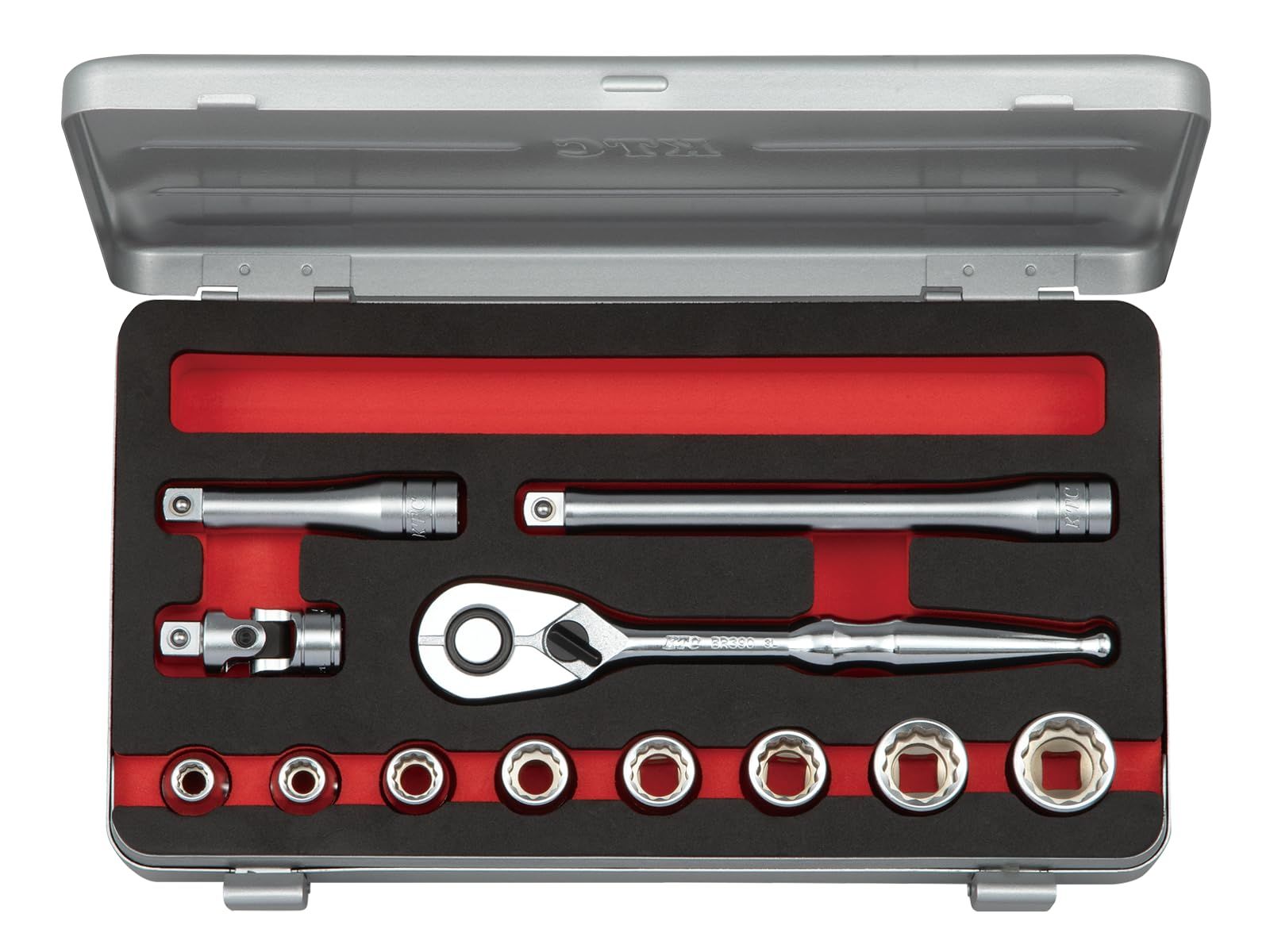 新品 京都機械工具(KTC)9.5sq.[12点組]ソケットレンチセット 十二角 TB312WA