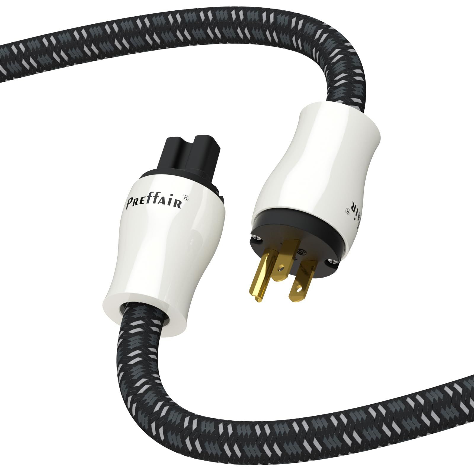 【在庫処分】US-3分岐AC OFC IEC C-15 高品位オーディオ電源ケーブル10AWG スピーカ超低音スピーカターンテーブルAMPプリンタモニタゲームPC電源ケーブルを交換してください(1M)