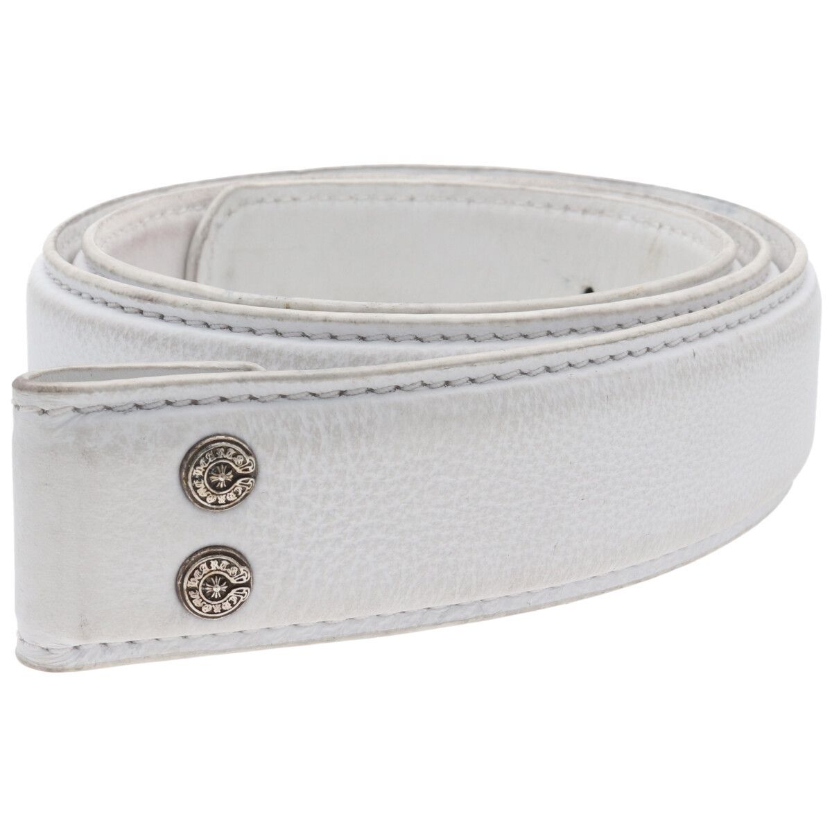 クロムハーツベルトストラップ白 中古】 CHROME HEARTS クロムハーツ 1.5 ベルトストラップ 34inch