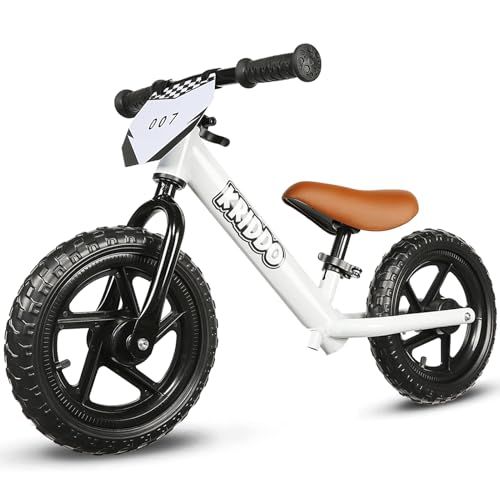 【新品】KRIDDO 幼児用 ペダルなし 自転車 24ヶ月～5歳向け 12インチ キックバイク バランス 高い安定性 カスタマイズプレート付き（ステッカー3セット付属）2～3歳 男の子・女の子用 ギフトバイク c1472395