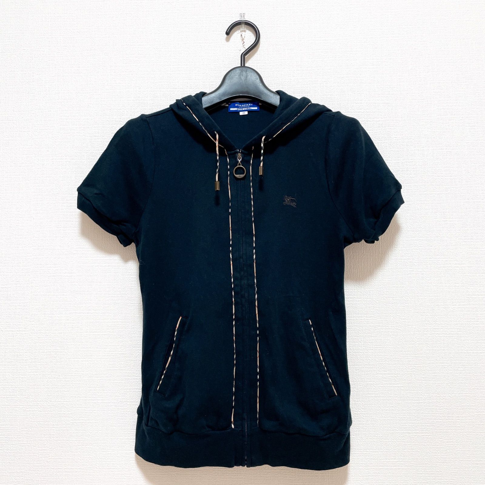 BURBERRY BLUE LABEL バーバリーブルーレーベル 半袖 ジップパーカー 
